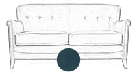 2 seater leather club sofa blue studded armrests 2 seater leather club sofa blue studded armrests