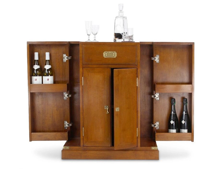 Meuble de bar marine bois teinte merisier Meuble de bar marine bois teinte merisier