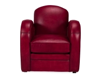 Fauteuil club cuir rouge carmin Fauteuil club cuir rouge carmin