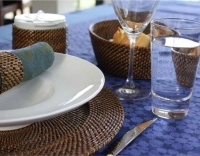 Dessous d'assiette en fleur de rotin Dessous d'assiette en fleur de rotin