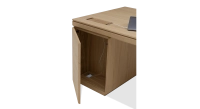 Bureau de direction chêne teinte naturelle plateau bois 250x100 Bureau de direction chêne teinte naturelle plateau bois 250x100