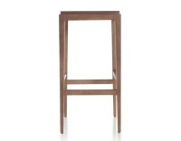 Tabouret de bar design H80 cm bois teinte noyer assise bois Tabouret de bar design H80 cm bois teinte noyer assise bois