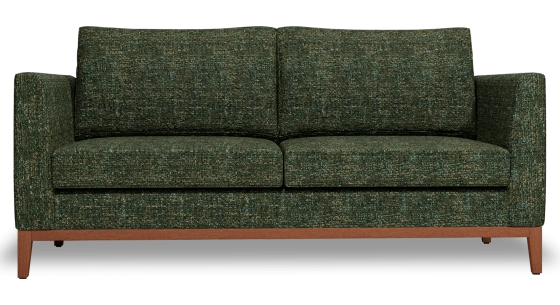 Canapé design 2,5 places tissu chiné vert