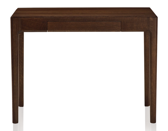 Bureau design en chêne teinte marron foncé L100 cm