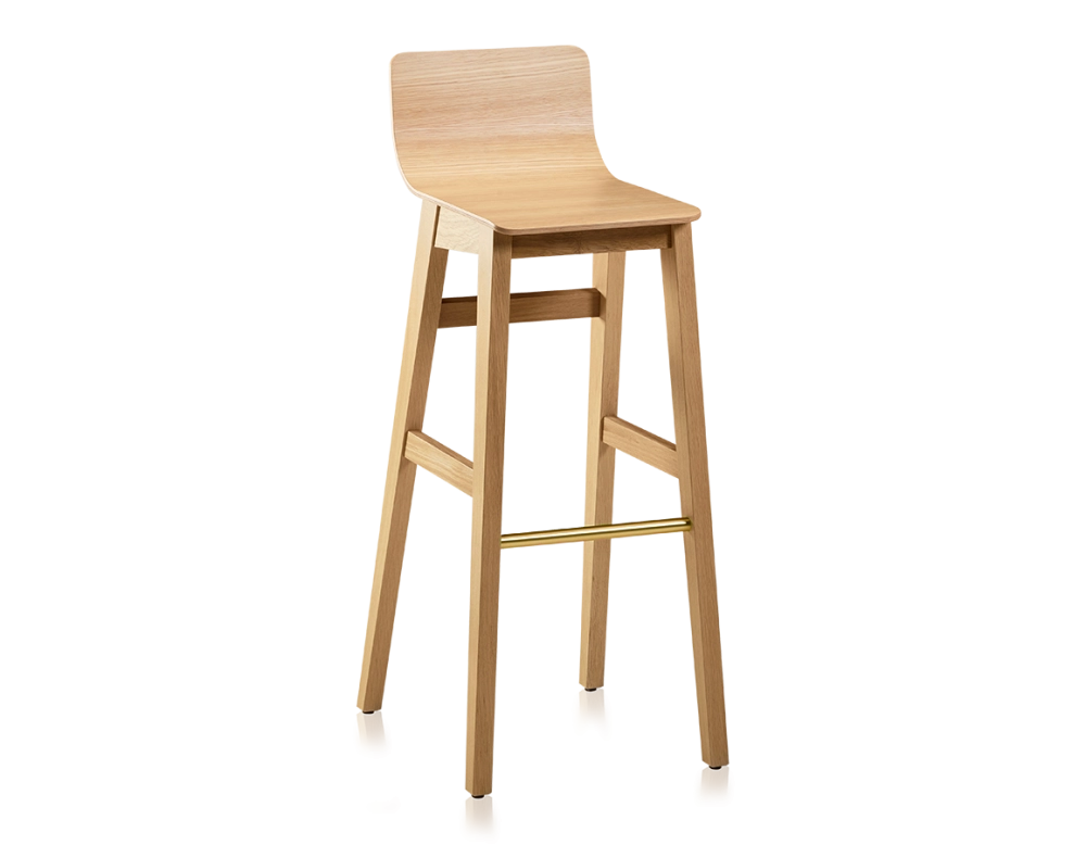 Tabouret de bar en chêne H80 cm bois teinte naturelle Tabouret de bar en chêne H80 cm bois teinte naturelle
