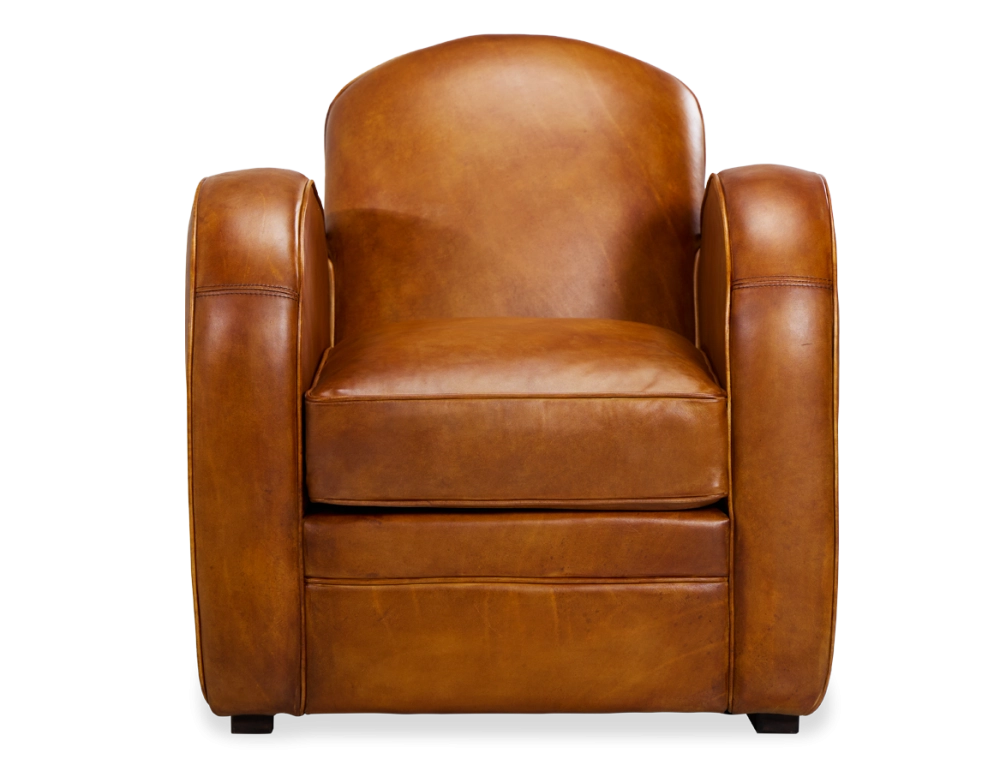 Fauteuil club cuir cognac Fauteuil club cuir cognac