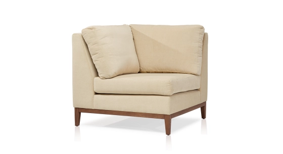 Module d'angle tissu crème