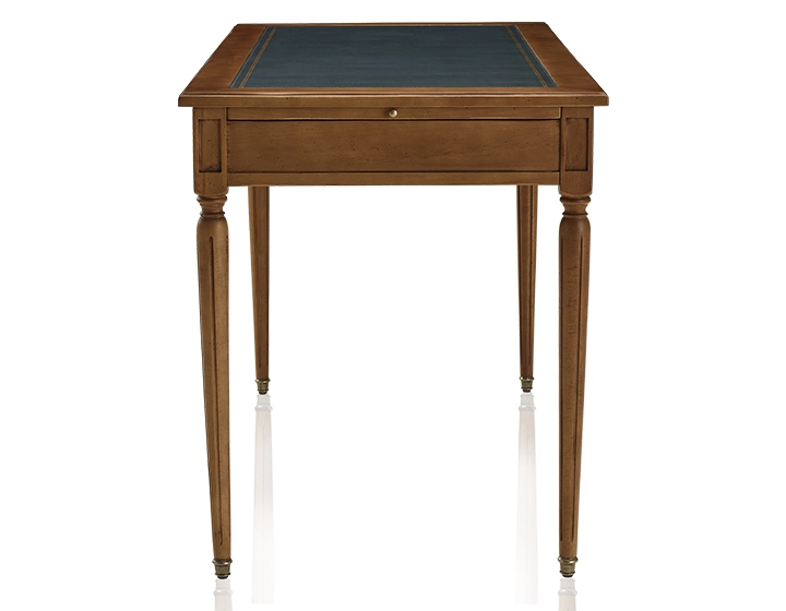 Bureau ancien style Louis XVI plateau cuir vert L130 cm Bureau ancien style Louis XVI plateau cuir vert L130 cm