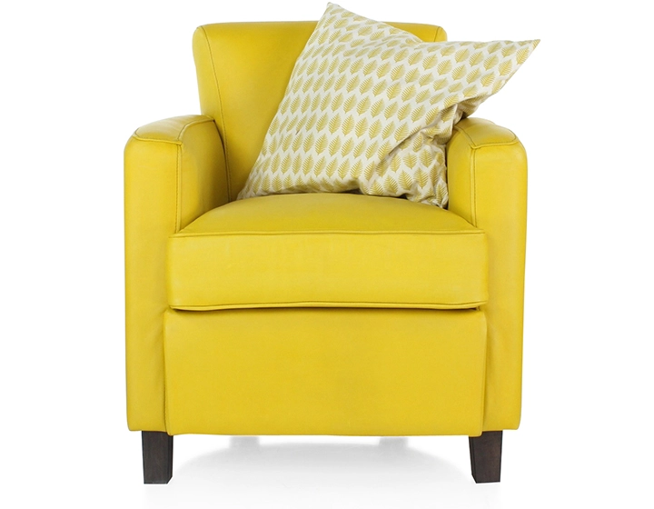 Leather club armchair yellow Leather club armchair yellow