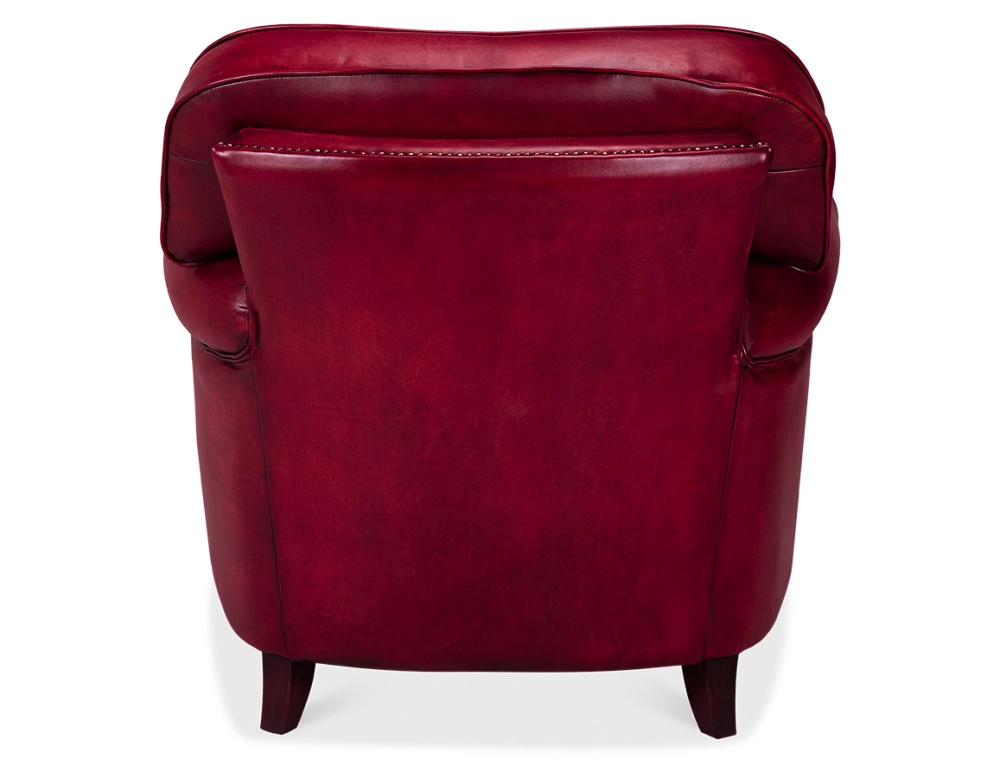 Leather club armchair burgundy Leather club armchair burgundy