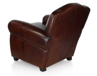 Fauteuil club cuir marron soutenu Fauteuil club cuir marron soutenu