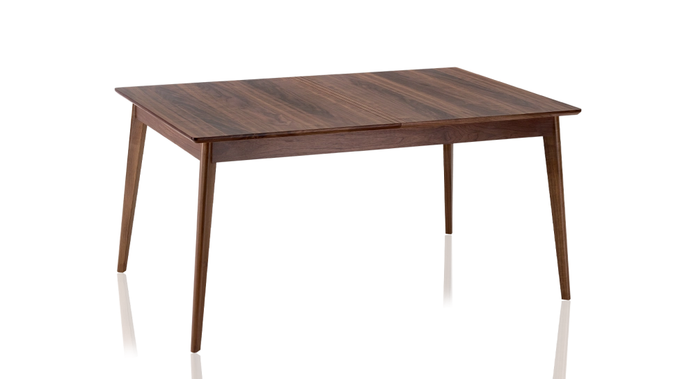 Table salle à manger 6 personnes en noyer teinte naturelle plateau bois 140x100 cm Table salle à manger 6 personnes en noyer teinte naturelle plateau bois 140x100 cm