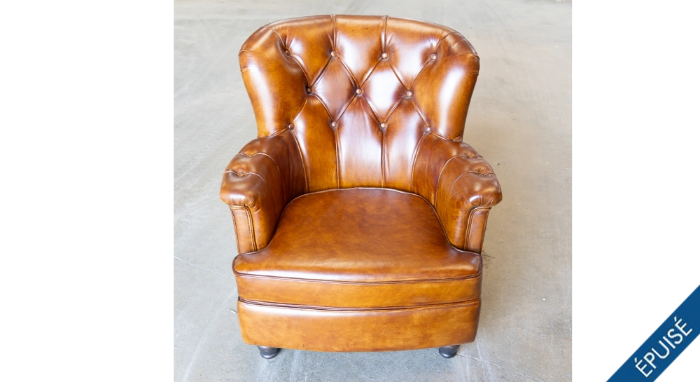 Chesterfield leather armchair light brown Chesterfield leather armchair light brown