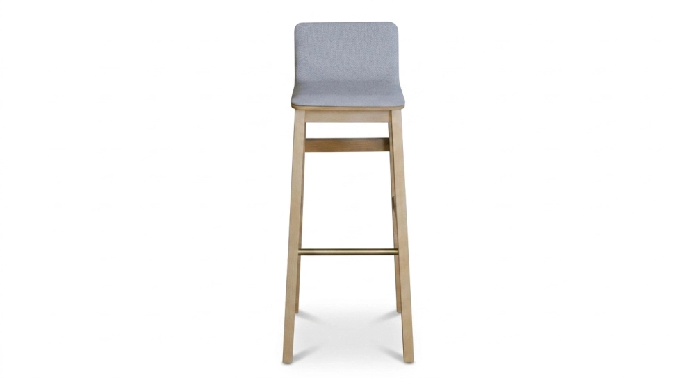 Oak bar stool H80 cm wood stain X seat fabric Y