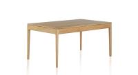 Table salle à manger en chêne teinte naturelle plateau bois 140x100 cm