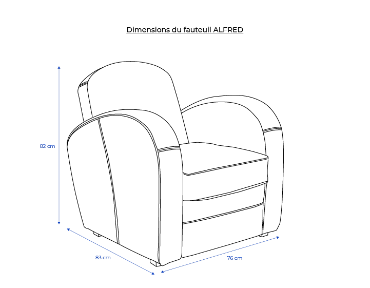 Fauteuil club cuir marron clair