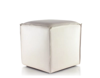Pouf cuir de vachette gris perle Pouf cuir de vachette gris perle
