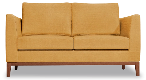 Canapé design 2 places tissu jaune