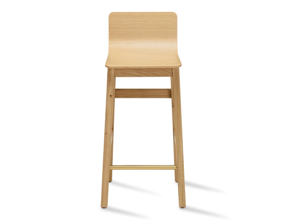 Tabouret de bar en chêne H60 cm bois teinte naturelle