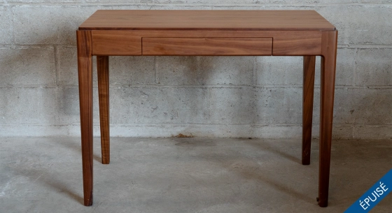 Walnut design desk natural finish l100 cm