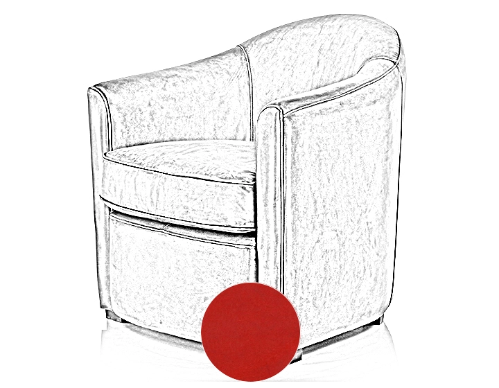 Leather club armchair red Leather club armchair red