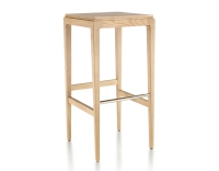 Tabouret de bar design H80 cm bois teinte naturelle assise bois Tabouret de bar design H80 cm bois teinte naturelle assise bois