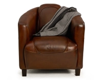 Fauteuil club cuir marron vintage Fauteuil club cuir marron vintage