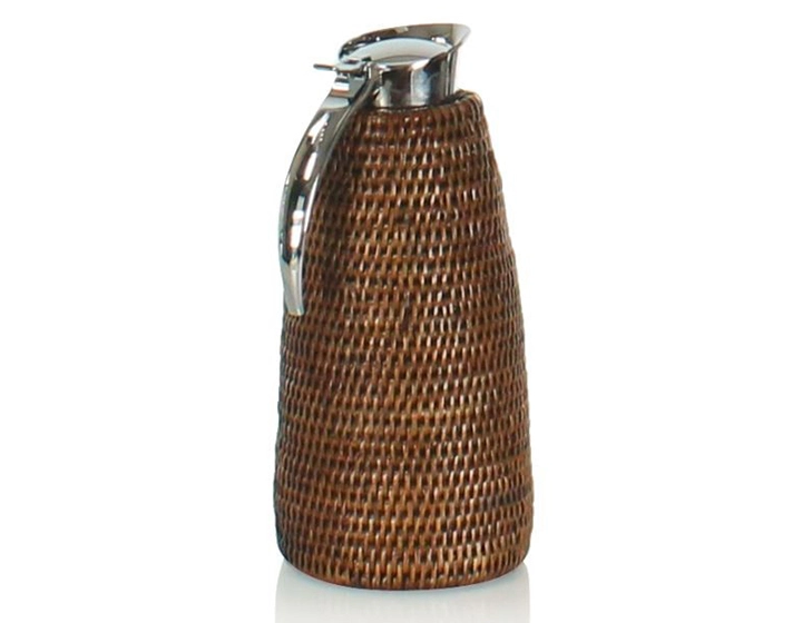 Thermos en rotin brun 1 litre Thermos en rotin brun 1 litre