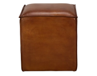 Pouf cuir marron clair Pouf cuir marron clair