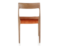 Scandinavian chair walnut-stained wood, terracotta velvet seat Scandinavian chair walnut-stained wood, terracotta velvet seat