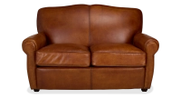 Canapé club cuir 2 places marron clair Canapé club cuir 2 places marron clair