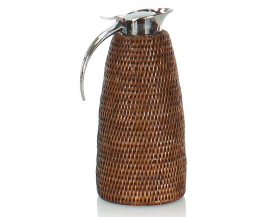 Thermos en rotin brun 1 litre