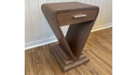 Art Deco console with double drawers walnut stained wood Art Deco console with double drawers walnut stained wood