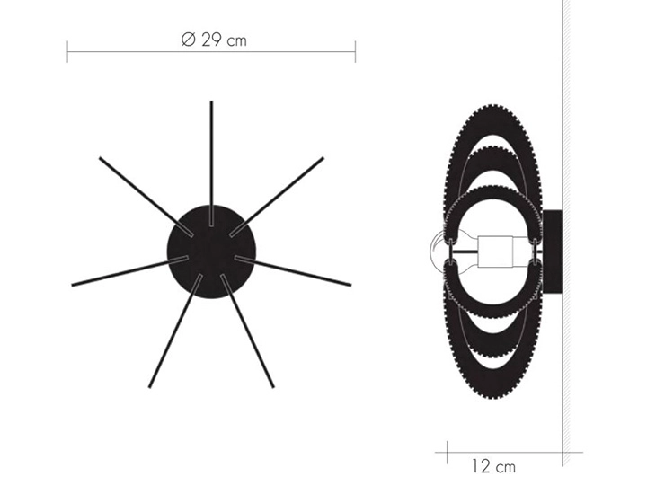 Applique murale en fil de coton tressage twist petit modèle Applique murale en fil de coton tressage twist petit modèle
