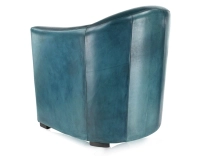 Fauteuil club cuir bleu Fauteuil club cuir bleu