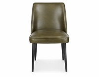 Chaise vintage cuir vert olive