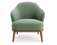 Sillón de diseño tissu velours côtelé vert forêt