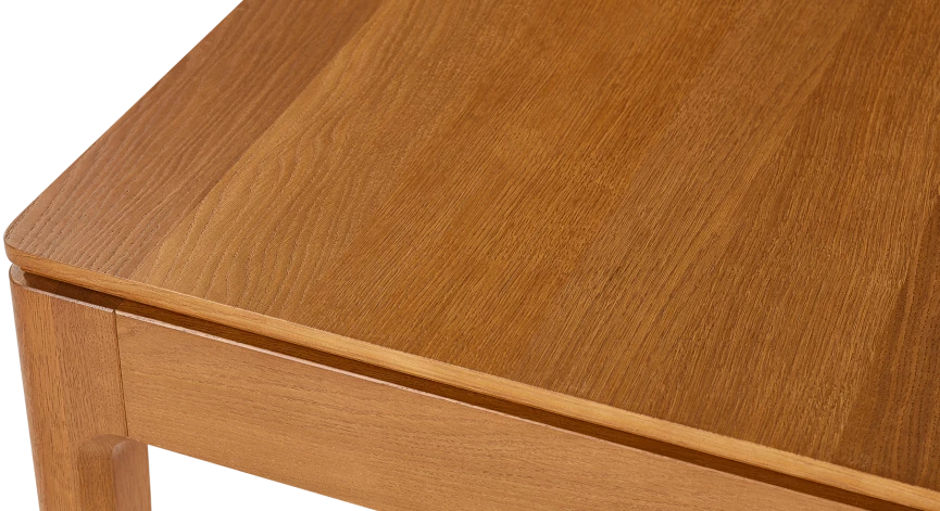 Table extensible en chêne teinte merisier allonges chêne 140x100 cm