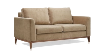 Canapé design 2,5 places tissu velours taupe clair