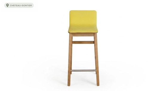 Oak bar stool H80 cm wood stain X seat fabric Y