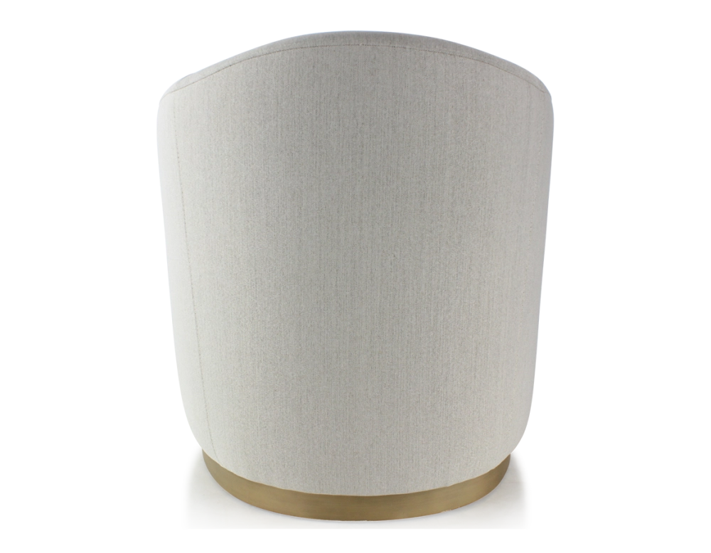 Fauteuil club tissu tissu beige naturel socle bois effet laiton Fauteuil club tissu tissu beige naturel socle bois effet laiton