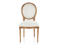 Chaise ancienne style Louis XVI bois teinte ancienne et tissu beige naturel Chaise ancienne style Louis XVI bois teinte ancienne et tissu beige naturel