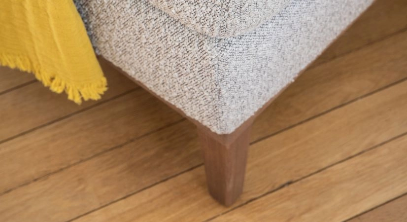 Canapé d'angle méridienne gauche 4/5 places tissu bouclé taupe clair (MG - 2,5D) Canapé d'angle méridienne gauche 4/5 places tissu bouclé taupe clair (MG - 2,5D)