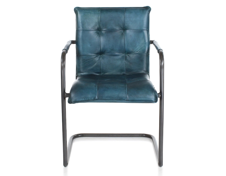 Fauteuil de bureau cuir bleu Fauteuil de bureau cuir bleu