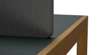 Bureau bench 2 postes chêne teinte naturelle plateau fenix vert foncé 140x160 Bureau bench 2 postes chêne teinte naturelle plateau fenix vert foncé 140x160