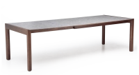 Table extensible 8 à 12 personnes en noyer et céramique allonges céramique bois teinte naturelle et céramique effet terrazzo gris 160x100 cm Table extensible 8 à 12 personnes en noyer et céramique allonges céramique bois teinte naturelle et céramique effet terrazzo gris 160x100 cm