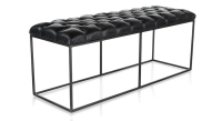 Banc Chesterfield cuir noir Banc Chesterfield cuir noir
