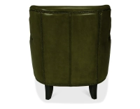 Fauteuil club cuir vert olive accoudoirs cloutés Fauteuil club cuir vert olive accoudoirs cloutés