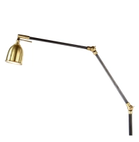 Lampadaire articulé noir et doré Lampadaire articulé noir et doré
