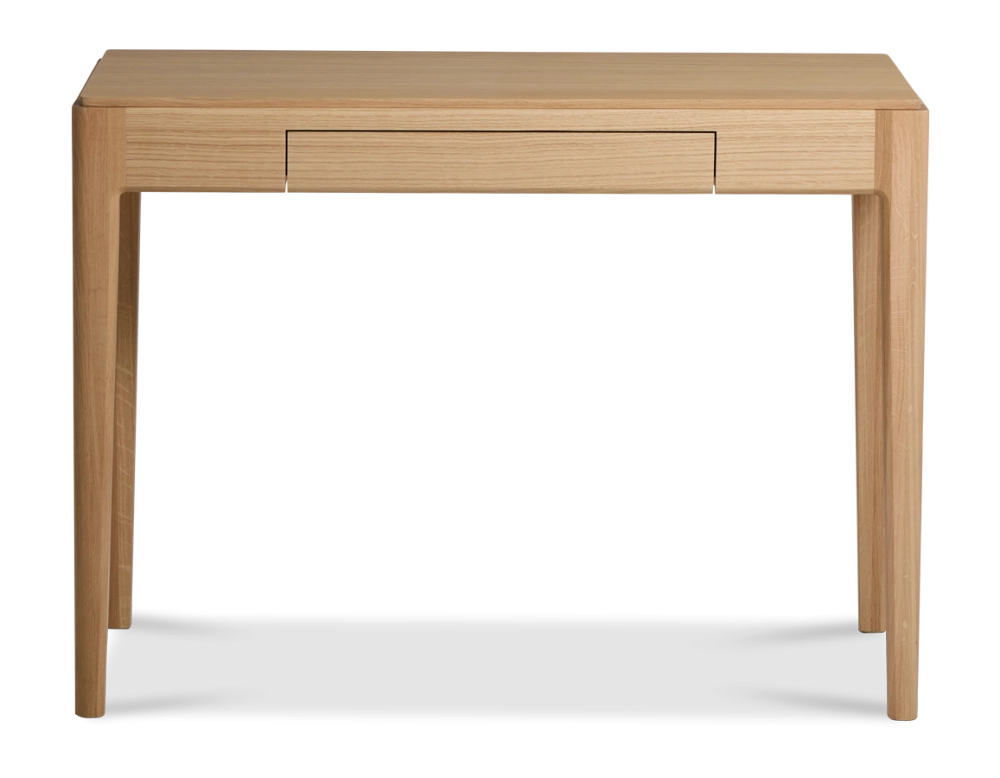 Bureau design en chêne teinte naturelle dorée L100 cm